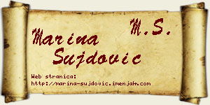 Marina Šujdović vizit kartica